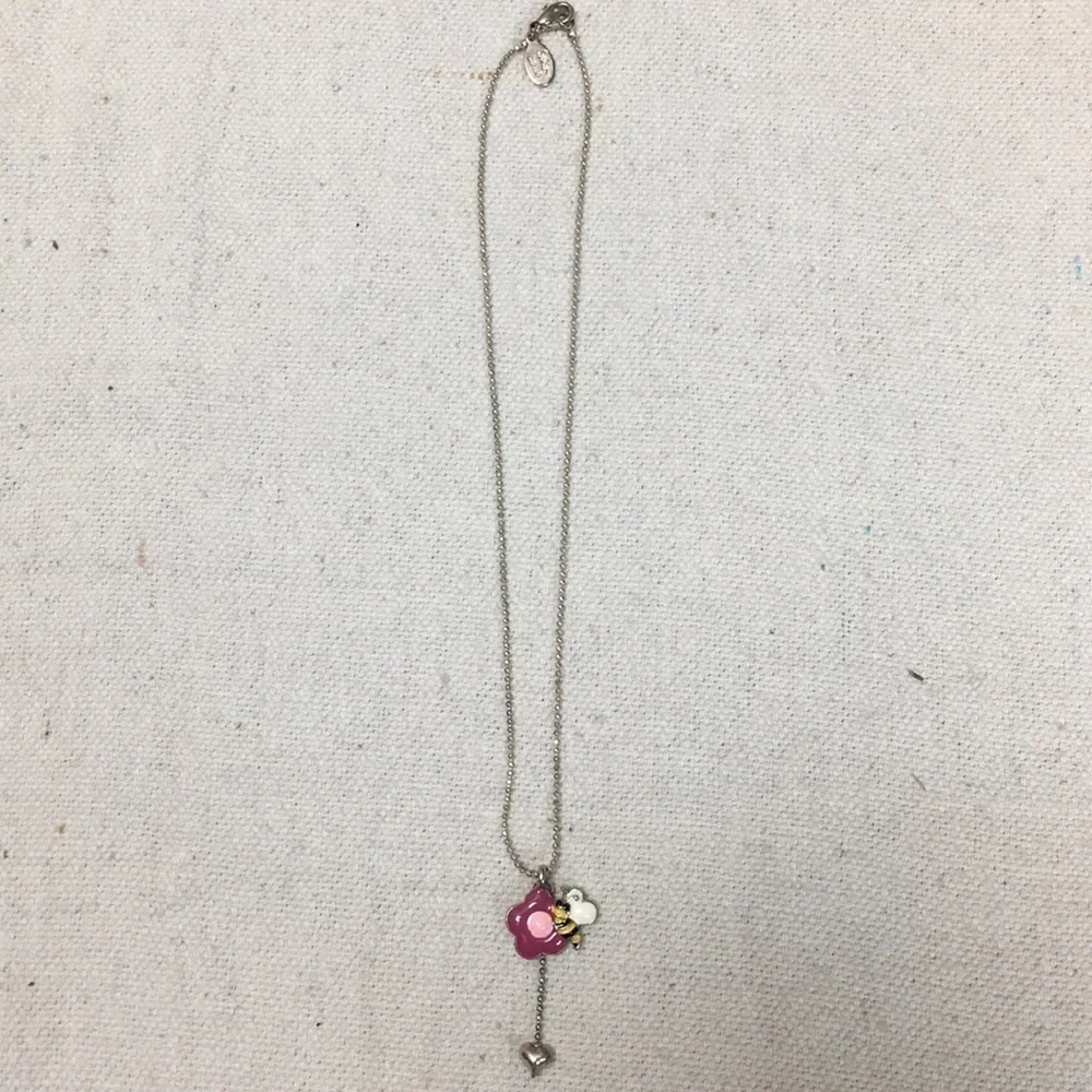 Cookie Lee Silver necklace Bee Flower Heart
